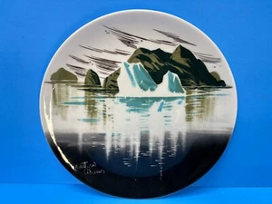 Vintage Matthew Adams Sascha Brastoff Pottery Alaska Iceberg Plate ~ 11-1/2" - Picture 1 of 4