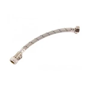 15mm x 1/2 x 300mm Flexible Tap Connector with Isolation Valve WRAS - Picture 1 of 1