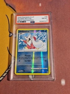 Delibird Reverse Holo - Diamond & Pearl: Great Encounters - Pokemon Card - PSA 8 - Picture 1 of 2