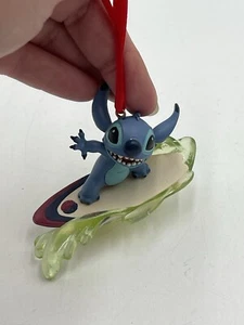 Disney Store Ornament Surfing STITCH 2010 Surf Board 3" Tall x 4" Lilo & Stitch - Picture 1 of 7