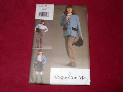🌼 VOGUE #9107 - GIRLS JODHPUR RIDING PANTS-JACKET-SHIRT & SKIRT PATTERN 7-10 FF - Image 1 of 2