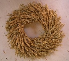TÜRKRANZ / ÄHRENKRANZ KRANZ AUS GETREIDE WEIZEN HAFER GETREIDEKRANZ 30 - 32 CM
