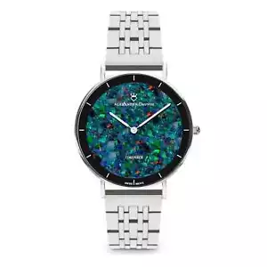Gatsby Ridge Blue Swiss Opal Watch 36MM with Silver Jubilee Strap - Picture 1 of 2