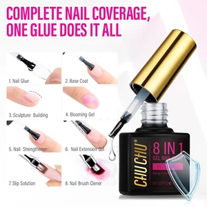 Nagelkleber 8in1 Gel 8ml –Starker UV Glue für Press-On, Tips Fake Nails, Schnell - Bild 1 von 8