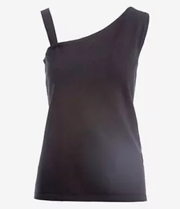 NWT Women’s August Silk Sleeveless Knit Sweater Top Black SZ L $50 Free Shipping - Picture 1 of 2
