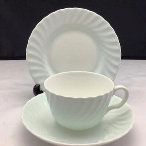 Minton Fina in Pale Green Trio - Cup, Saucer & Plate - 4 Available - Picture 1 of 7