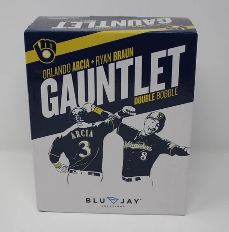 Ryan Braun + Orlando Arcia - Milwaukee Brewers-Double Bobble Bobblehead 2018 SGA Cover