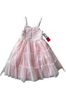 NWT Zunie Girls 7 Pink Tulle Special Occasion Party Dress Sleeveless NEW - Picture 1 of 5