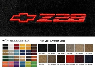 Lloyd Mats Velourtex Camaro Z28 & Bowtie Custom Logo 4 Pc Floor Mats (1993-2002) - Image 1 of 4