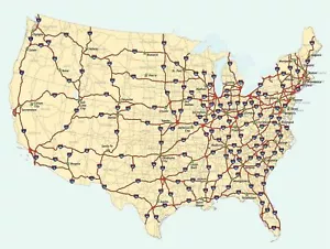 UNITED STATES INTERSTATE TRANSPORT SYSTEM 24" HEAVYDUTY MADE IN USA Blechschild - Bild 1 von 1