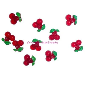 Cerezas 10 Piezas Nail Art Resina Pequeña Coctelera de Arenas Movedizas (W94) - Imagen 1 de 1