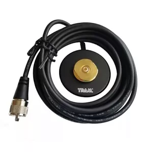 2 1/2" Magnet Antenna Mount NMO Black PL259 For Mobile Radio TRAM 1228-UHF - Picture 1 of 4