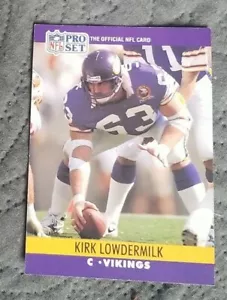 1990 Pro Set Football Card #572 Kirk Lowdermilk - Minnesota Vikings - Picture 1 of 2