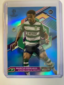 TOPPS UCC CHROME FINEST 2022-2023 MARCUS EDWARDS RC SPORTING CP 14/275 - Picture 1 of 2