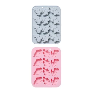 12-Link Dinosaur Baking Manual Biscuits Mold Grade Silicone Fondant Mould - Picture 1 of 10