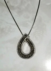 Kay Jewelers Sterling Silver fancy brown diamond Pendant necklace - Picture 1 of 11