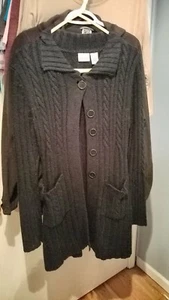 Kim Rogers Acrylic Long Sweater - Black - FREE SHIPPING - Picture 1 of 2