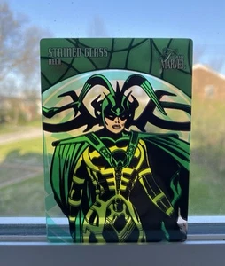 2019 Flair Marvel Stained Glass Photo Variant Hela #'d 06/20 VERY RARE!!!!! - Picture 1 of 5