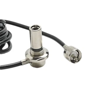 3/8 x 24 Fahrzeug CB Antennenhalterung Schott Bolzenhalterung für PL-259 Stecker mit... - Bild 1 von 5