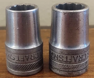 Craftsman No. C-16 & C-18 12-Point Sockets Made by Snap-on 1/2" & 9/16" - Picture 1 of 6