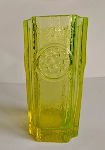 Vintage Tamara Aladin Rondella Vase - Excellent Condition - Green Uranium Glass - Picture 1 of 4