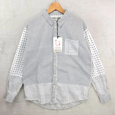 Henrik Vibskov Button Up Shirt Mens Small SS16-M105 Nikolaj Block Geometric  - Image 1 of 4