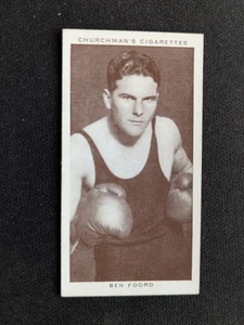 1938 Churchman Boxing Personalities Card # 16 Ben Foord (EX) - Picture 1 of 3
