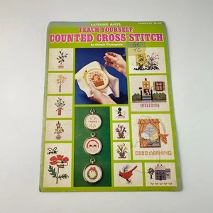 Teach Yourself Counted Cross Stitch by Ginnie Thompson - Leisure Arts Leaflet 52 - Bild 1 von 2