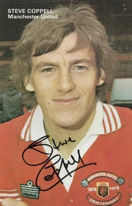 MAN UNITED & ENGLAND: STEVE COPPELL SIGNED 10.5x6.5 BOOK/ANNUAL PICTURE+COA - Picture 1 of 1