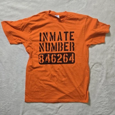 Camiseta Preso Número 846264 Naranja Talla Mediana Para Disfraz Halloween Foto 1 de 3