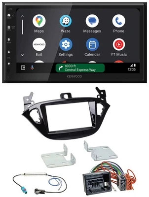 Kenwood DAB Bluetooth USB MP3 2DIN Autoradio für Opel Adam ab 13 Corsa E ab 15 - Bild 1 von 4