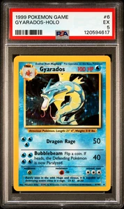 Juego Base Gyarados 006/102 (Sin Sombras) Holo GRADUADO PSA 5 LOSA NUEVA - Imagen 1 de 2