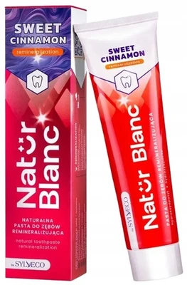 Sylveco Natur Blanc Remineralisierende Zahnpasta mit süßem Zimt, 100 ml - Bild 1 von 4