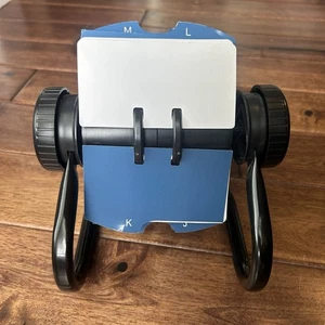 Vintage MCM ROLODEX Metall offene Basis rotierende alphabetische Adresse Karte Datei 4 x 2,25" - Bild 1 von 8