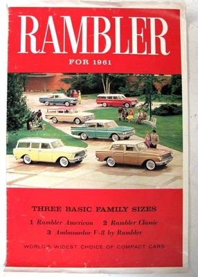 RAMBLER Car Sales Brochure LF USA 1961 #AM-61-9014 American Rambler Ambassador++ - Image 1 of 4