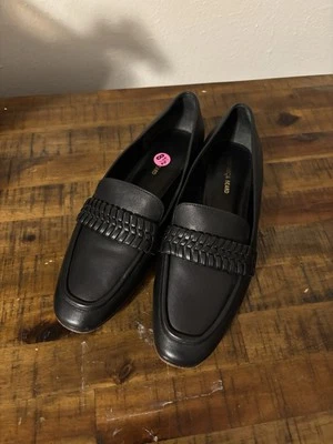 Mocasines planos Vince para mujer 8,5 de cuero negro Foto 1 de 4