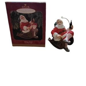 Hallmark Keepsake Taking A Break Coca Cola Santa Christmas Ornament 1997 - Bild 1 von 18