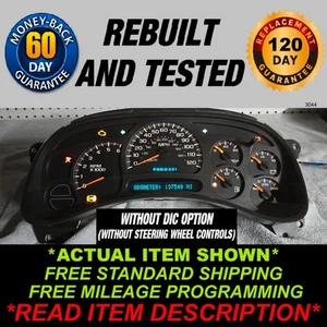 2003-2004 Silverado, Sierra, Tahoe, Suburban, Yukon, Avalanche Gauge Cluster - Picture 1 of 5