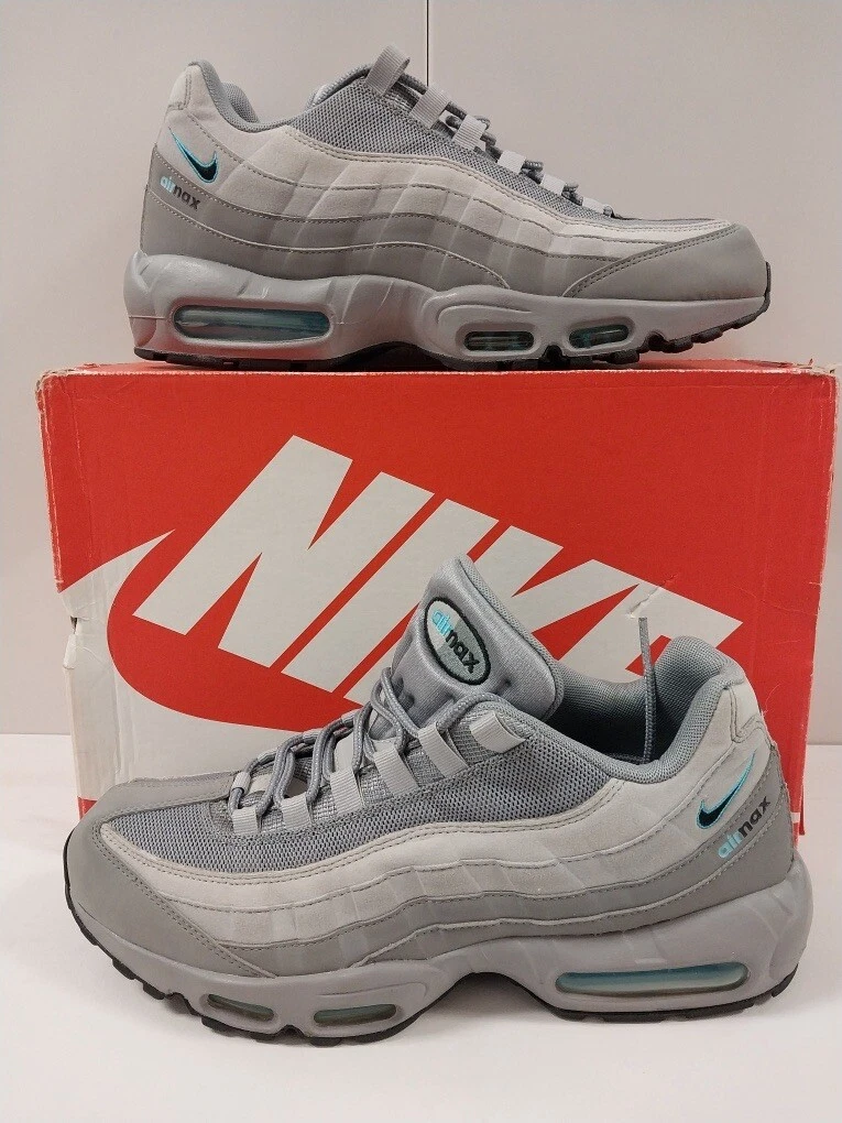 靴 Nike Air Max 95 \"Retro Logo\" Nike Air Max 95 Retro Logo Grey Black Blue Shoes Sneakers CV1635