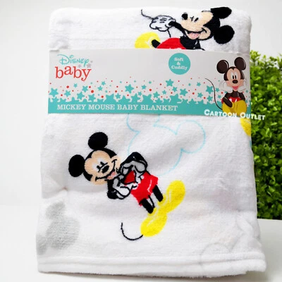 Mickey Mouse Baby Blanket for Stroller Infant Disney Fleece 30" x 60" Trending - Image 1 of 4