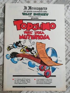 Topolino nell'Isola Misteriosa Il Messaggero 7 Ottobre 1989 Walt Disney - Picture 1 of 1