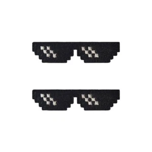 Thug Life Patch Glasses Bundle2 Embroidered Iron-On 2.75" - Picture 1 of 7