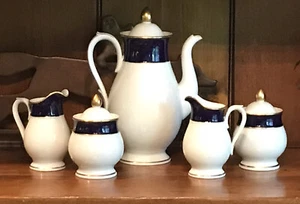 HEINRICH Germany Villeroy & Boch ROYAL KOBALT Bone China Coffee Creamer Sugar - Picture 1 of 8