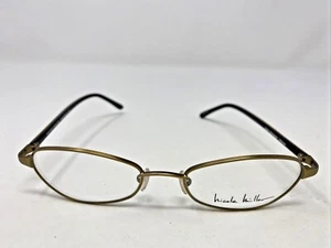 NICOLE MILLER EYEGLASSES FRAME CLICK CHICK GOLD 52-18-140 FULL RIM RI72 - Picture 1 of 8