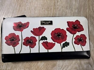 Kate Spade lange Geldbörse mit Mohnmuster - Bild 1 von 3