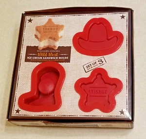 Williams Sonoma Wild West Eis Sandwich Formen Cowboy Sheriff Party Spaß - Bild 1 von 5