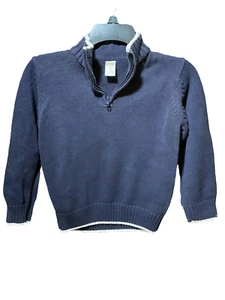 Gymboree Navy Blue Half Zip Dress Sweater Size Boys 5/6 - Picture 1 of 6