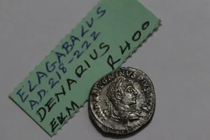 🧭 🇮🇹 ANCIENT ROMAN ELAGABALUS AR DENARIUS Liberalitas RIC 102 SHARP DETAILS B - Picture 1 of 4