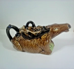 Crema de ciervos de cerámica con tapa Japón de gran tamaño única de colección difícil de encontrar - Imagen 1 de 9