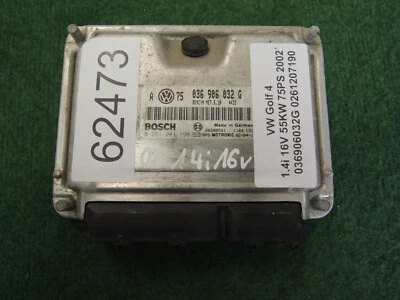 Centralina motore VW Golf IV (1J1) 1.4i 16V 55kW anno 2002 036906032G 0261207190 - Immagine 1 di 4